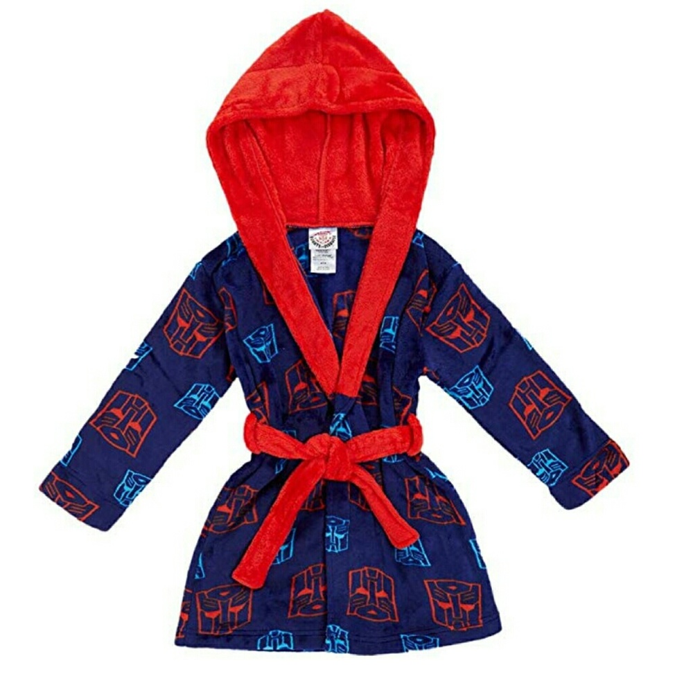 Character Kid's Velvet  Fleece Hooded Robe